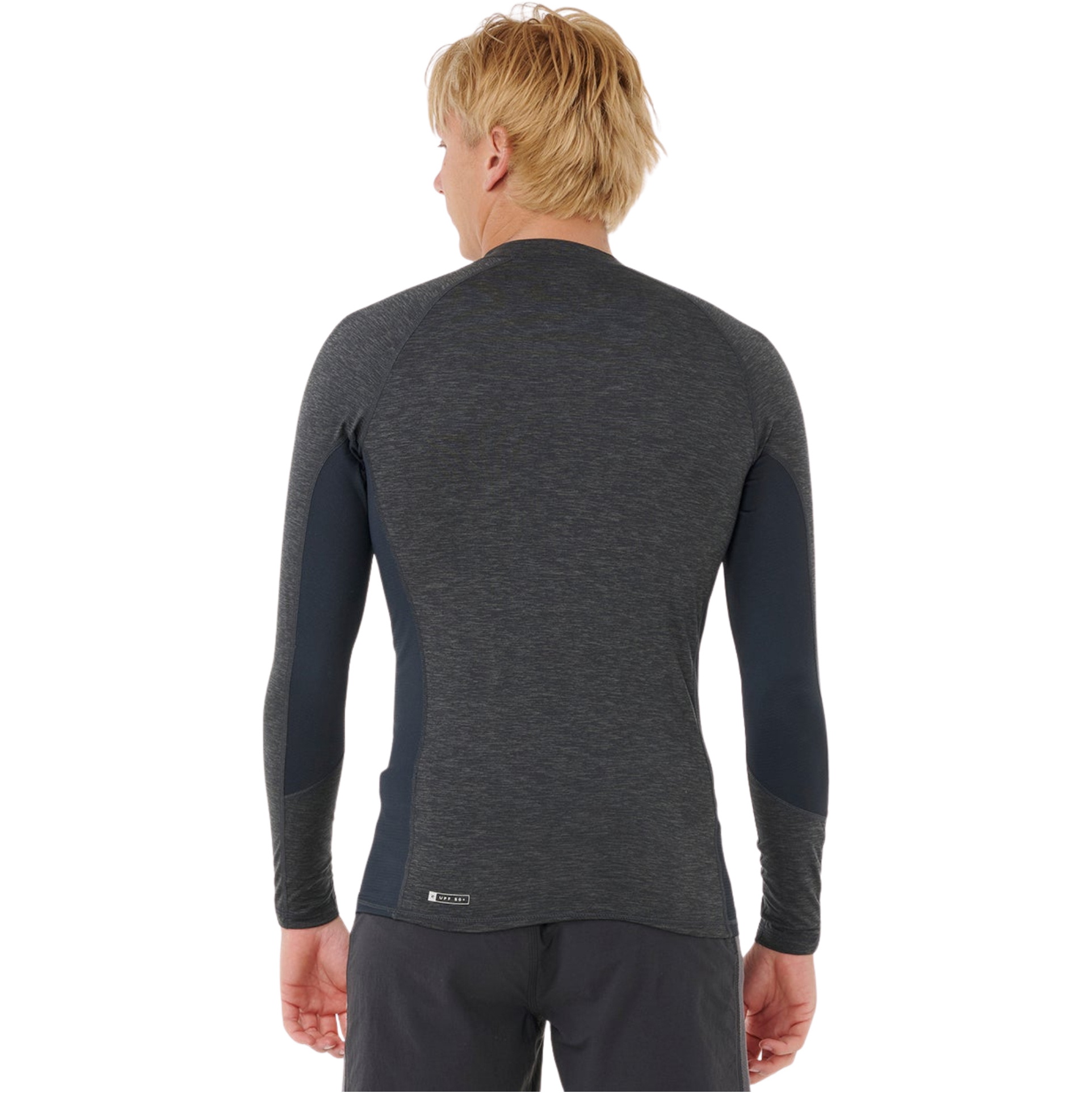 2026 Rip Curl Mens Dawn Patrol UPF Performance Long Sleeve Rash Vest 16BMRV - Black Marle